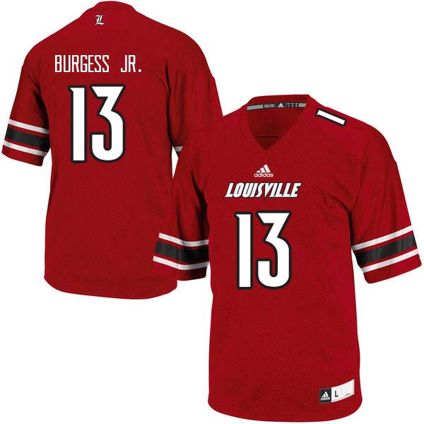 Men Louisville Cardinals #13 James Burgess Jr. College Football Jerseys Sale-Red - Click Image to Close